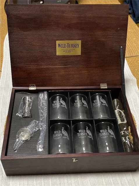 WILD TURKEY Bourbon whiskey Glass Cup Bar spoon Mixing spoon Towel set