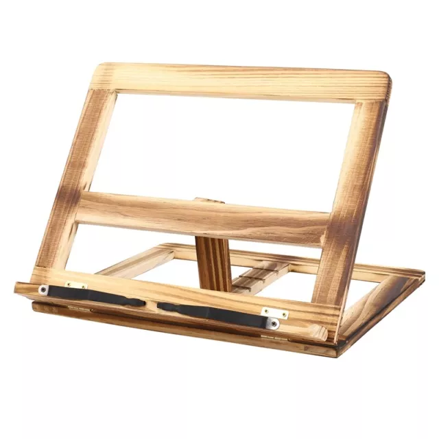 Foldable Recipe Book Stand,Wooden Frame Reading Bookshelf,Tablet Pc Support8808