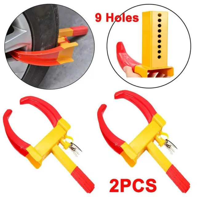 2x Anti-Theft Towing Wheel Lock Clamp Boot Tire Claw for Trailer Auto Car Truck
