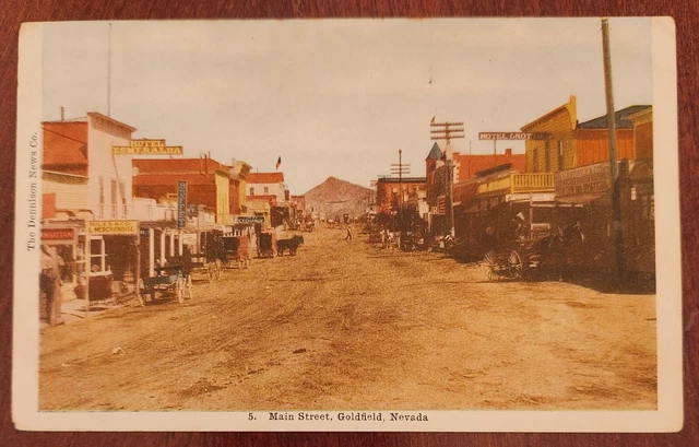 Main Street Mining Town Goldfield Nevada Lithograph Postcard