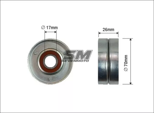 Poulie pour Courroie Trapézoïdiale pour VW Caddy II (9K9A) 1.4 + 1.6