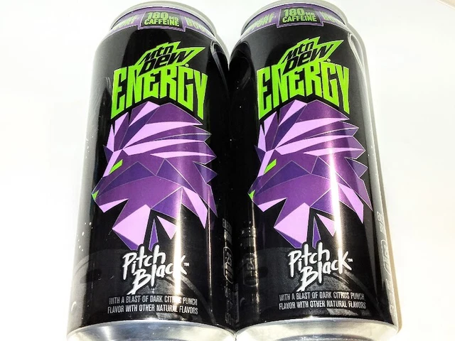 🎁😎*¨✰2023 Energy  Zero Sugar Pitch Black Dark Citrus Mtn Dew Tall Can🔥🎁✰:*😎