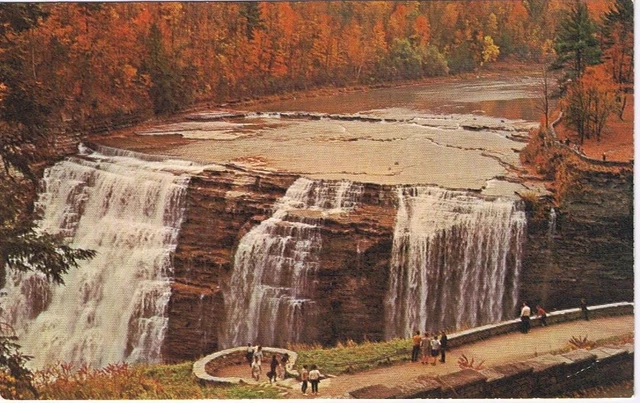 New York Postcard Castile Letchworth State Park Genesee River Gorge