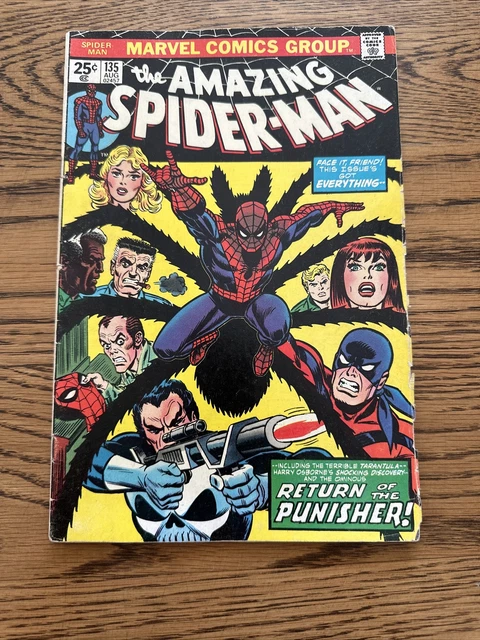 Amazing  Spider-Man  #135 (Marvel 1974) 2nd Appearance of Punisher! Tarantula