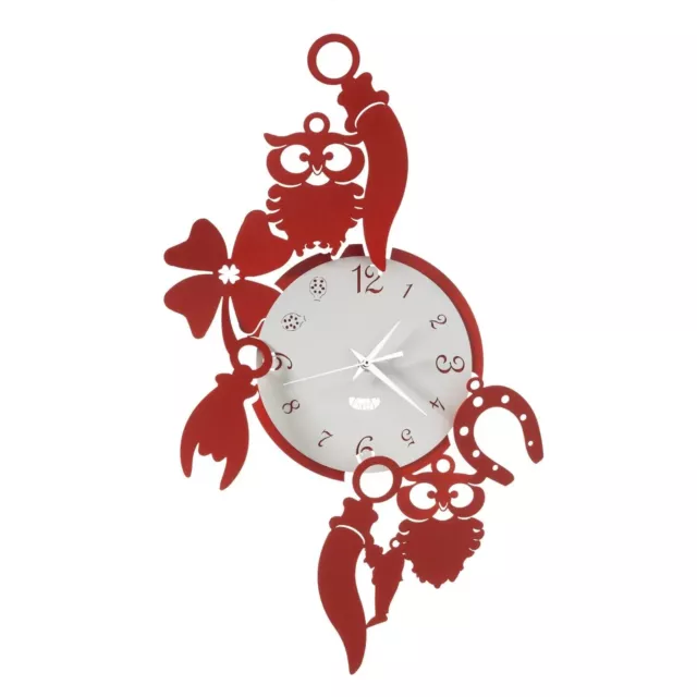 Orologio Moderno da Parete Gufo Portafortuna Good Luck design Arti e Mestieri 2