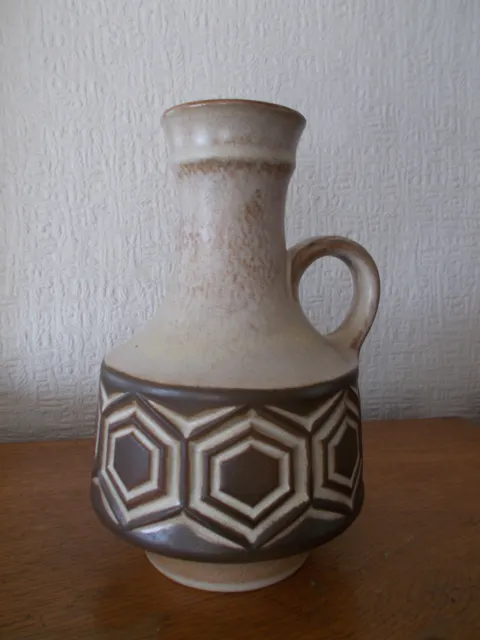 German jug vase, Carstens. Ceramic pottery WGP mid-century. Vintage.