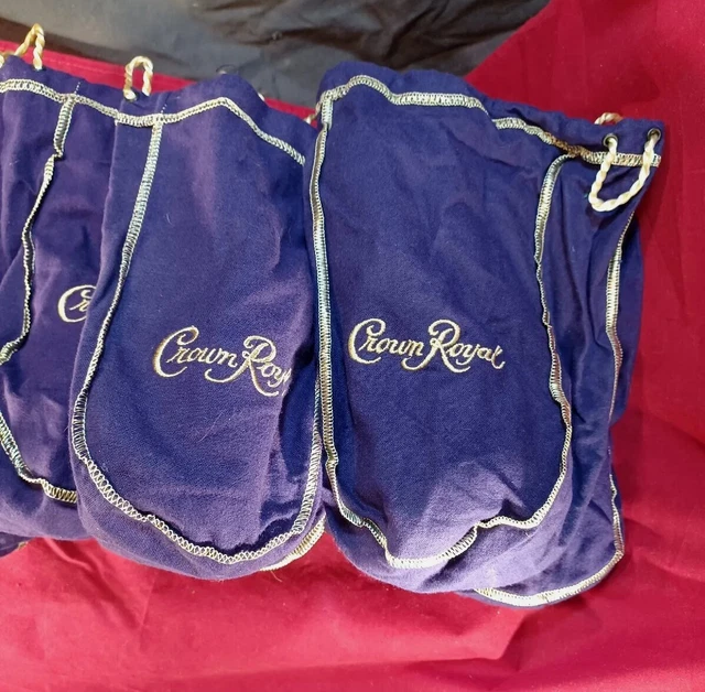 LOT of 40 CROWN ROYAL 9" PURPLE -  Drawstring Bags Medium size - 750 mL