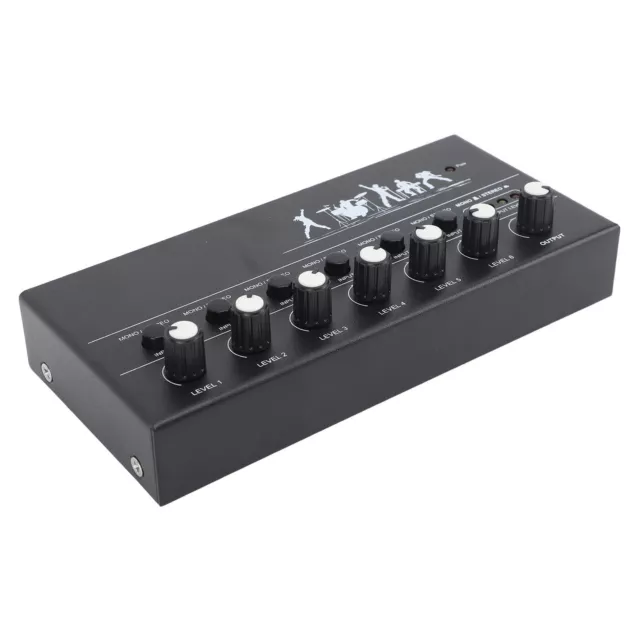 Mixeur Stéréo 6 Canaux Mini DC 5V Audio Mixer Console De Mixage Du Son