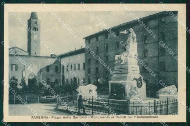 Ravenna Città Piazza Anita Garibaldi Monumento ai Caduti cartolina RT0606