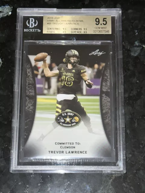 1ST ROOKIE CARD! 🔥2018 Trevor Lawrence US ARMY ALL-AMERICAN RC 55 BGS 9.5 prizm