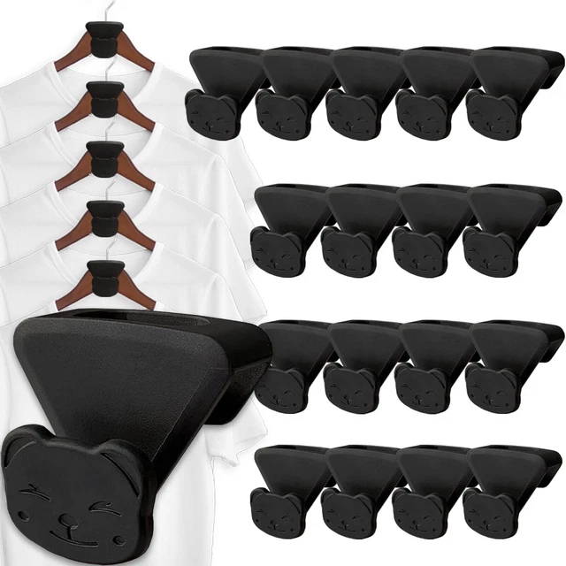 Hanger Hooks Space Saver, Lovely Bear Shape, 18 Pack, AS-SEEN-ON-TV, Clothes