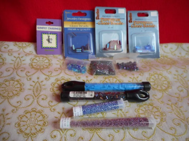 Vintage DARICE EUROPEAN & CZECH GLASS BEADS Beading & Crafts Lot 10 PKG