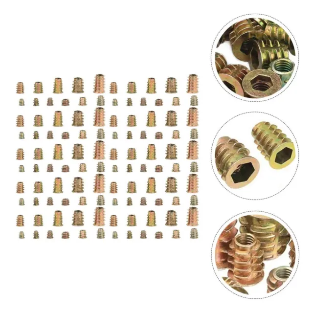 230 Pcs Hex Socket Screw Inserts Internal and External Tooth Nut Boxed