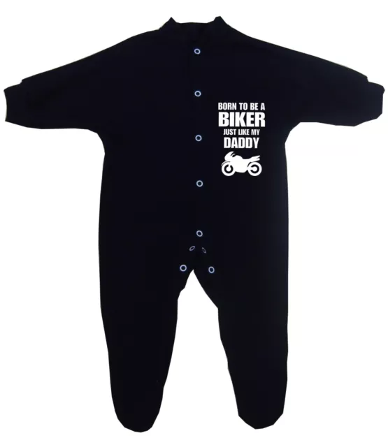 BabyPrem Babykleidung BIKER Papa Schlafanzüge Babygrows Spaß Neuheit Dusche Geschenke