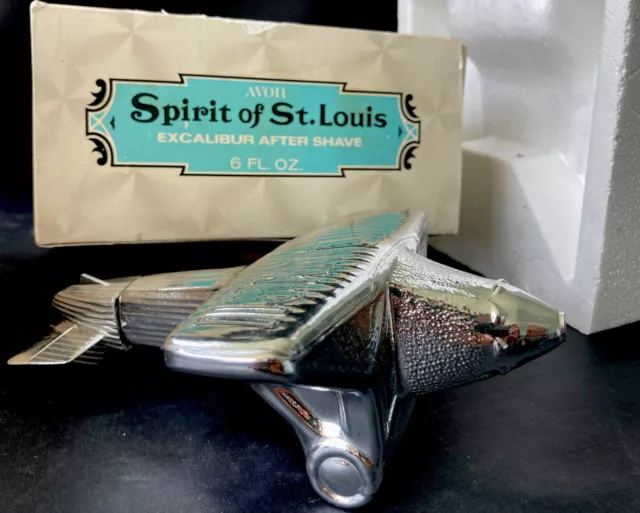 Vintage-Avon Bottle Spirit Of St. Louis Excalibur FULL AfterShave & Original Box