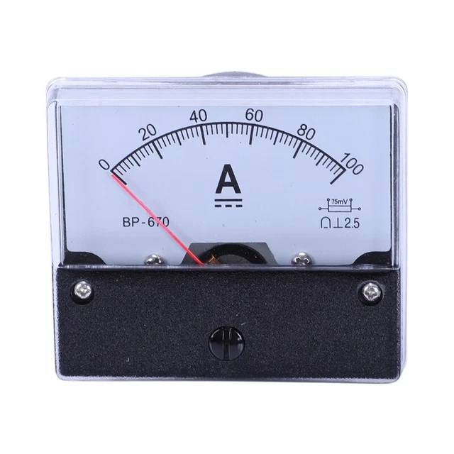 DC 100A Panel AnalóGico AmperíMetro Contador de Corriente AmperíMetro MedidP6
