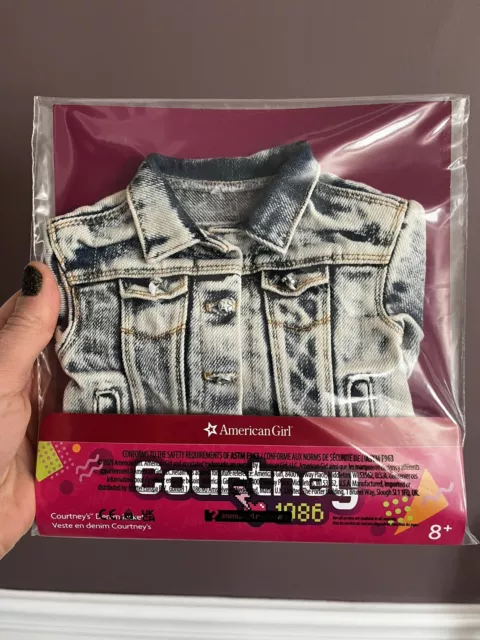 Nip American Girl Courtney's Denim Jacket Courtney For 18" Dolls Nip New