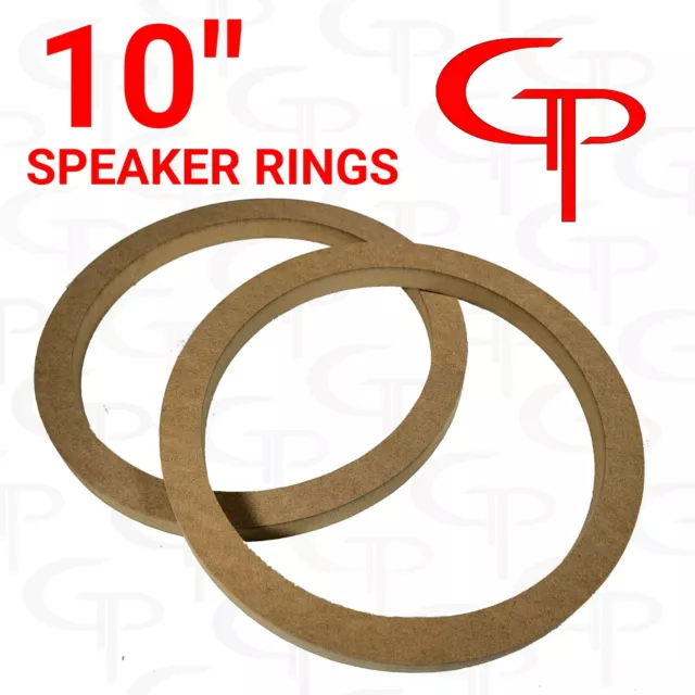 10 inch Speaker Rings MDF GP Car Audio Fiberglass Mounting Spacer 1 PAIR 10"