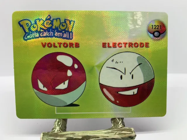 Voltorb Electrode 1221 Vintage Pokémon Holo Prism Sticker Card