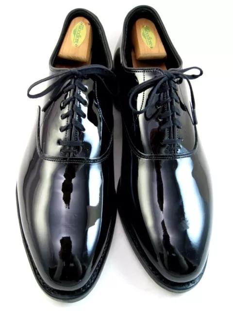 NEW Allen Edmonds "CARLYLE" Men's Formal Dress Oxfords 14 D Black Patent (348N)