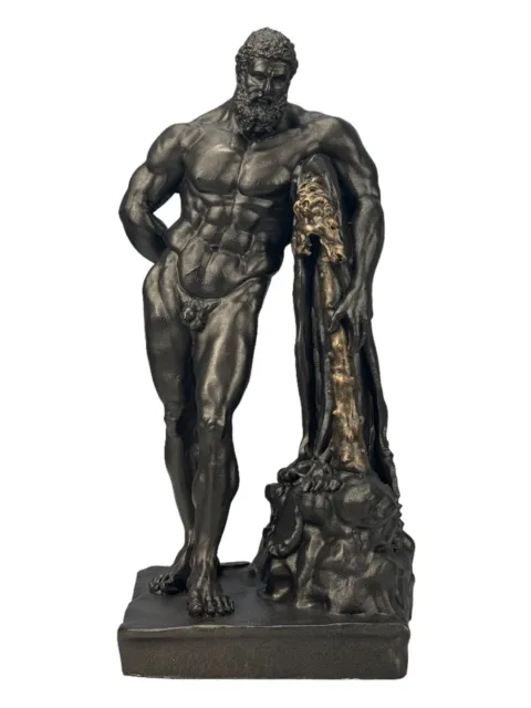 Farnese Hercules Heracles Greek Cast Marble Bronze Color Sculpture Museum Copy