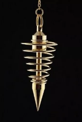 Spiralpendel Metall 4,5 cm Spiral Pendel Loge Fraternitas Saturni Messing