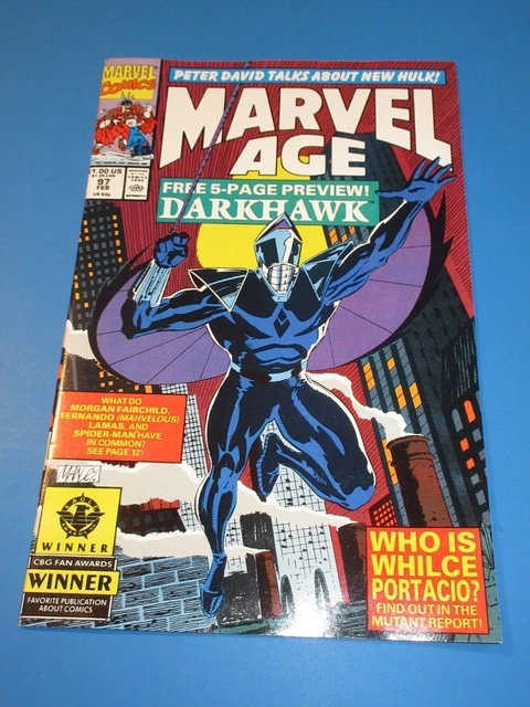 Marvel Age #97 Bronze age 1st Darkhawk Preview Key NM Gem Wow