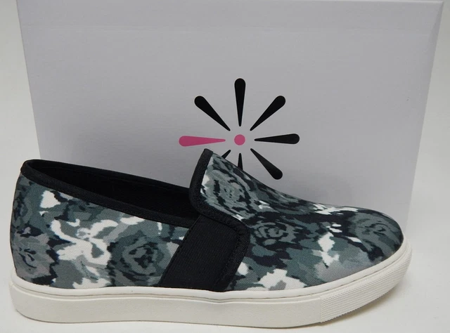 Isaac Mizrahi Live! Daphney Taille 8 M Femmes Baskets à Enfiler Shoes Noir Multi