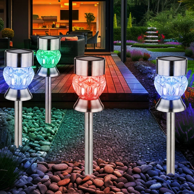 Lampes De Jardin LED à énergie Solaire Lampe D'extérieur étanche Pour Patio, Cou