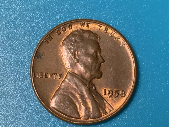 1958 Lincoln Wheat Cent Die Cracks Hair