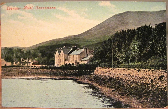 Irish Postcard LEENANE HOTEL Killary Connemara Mayo Ireland Valentine Harp