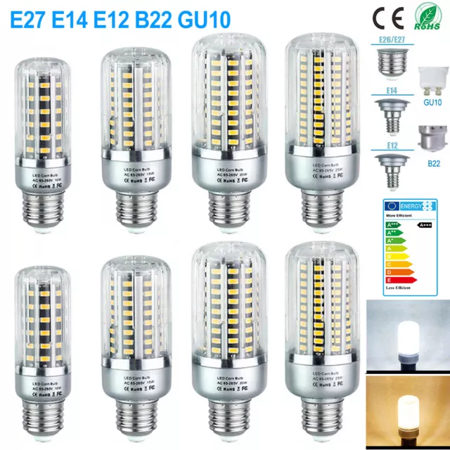 LED Glühbirne E27 E14 E12 B22 GU10 Mais Lampen SMD 5736 Birne 25W/20W/15W/10W/5W