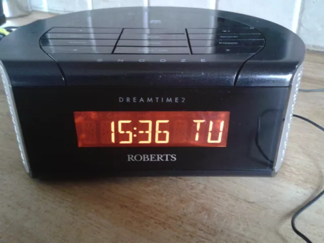 Roberts - Dreamtime 2, DAB/FM Stereo Radio Alarm Clock. Good working order.