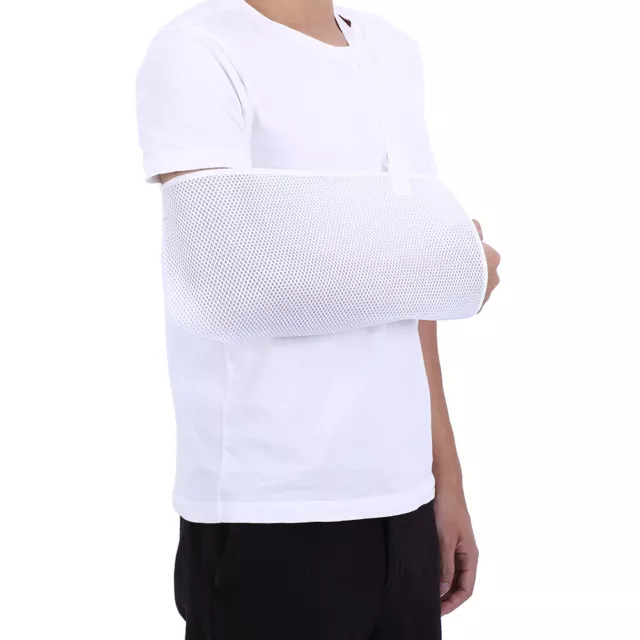 (blanc) Adjust Mesh Arm Sling Elbow Brace Support Épaule Immobilisateur