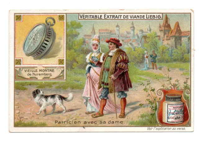 Chromo Liebig. Vieille Orologio Da Norimberga. Patricien Con il Suo Signora
