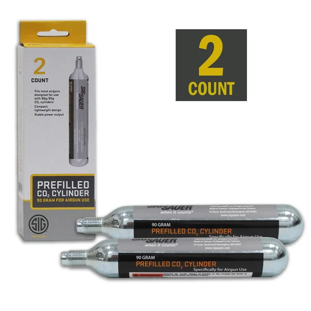 SIG SAUER 90 Gram CO2 Cartridges Prefilled Air Gun CO2 Cylinders 2