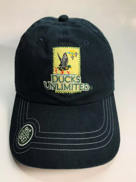 Vintage Ducks Unlimited Hat Blue Adjustable Strapback Baseball Dad Cap VGC