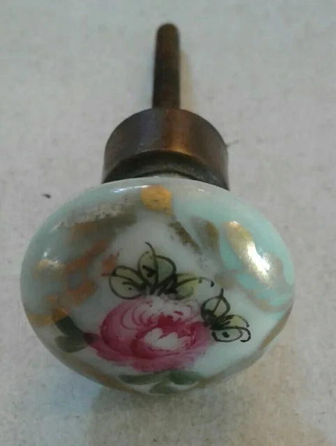 Antique Painted Porsalen Drawer Pull Door Dresser Handle Knob Furniture Hardware
