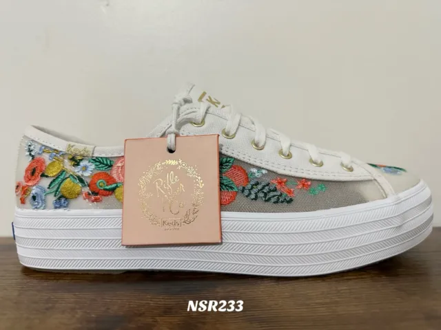 Keds Triple Kick Rifle Paper Co Floral Citrus Garden Party Platform Size 8.5 New