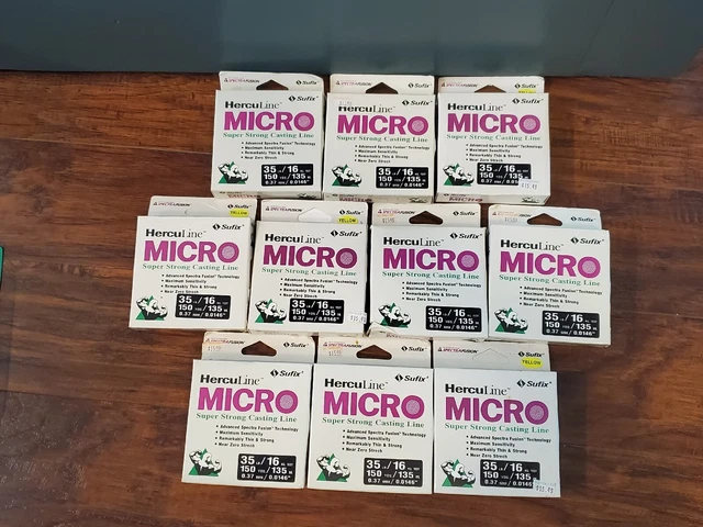 10 - Sufix Herculine Micro 35lb Test, 150 Yards - SPECTRA FIBER MULTIFILLAMENT
