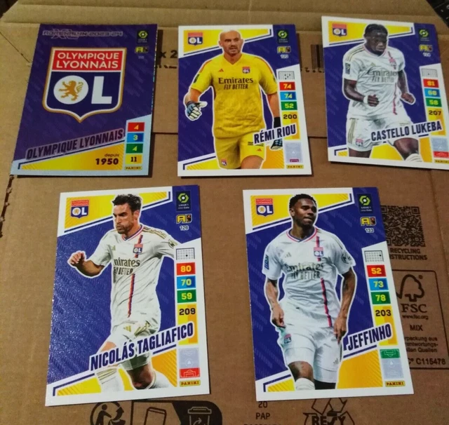 Panini  Adrenalyn  Ligue 1     Olympique Lyonnais  N° 118 120 124 126 133