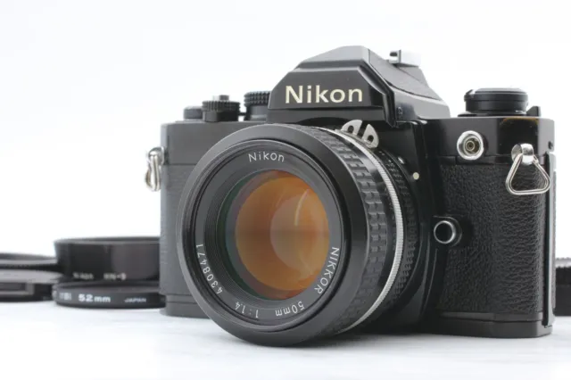 Meter Works! [NEAR MINT] Nikon FM Black Camera Ai 50mm F1.4 Lens From Japan N622