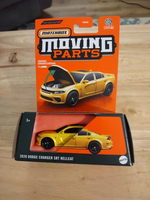 2024 MATCHBOX MOVING Parts Yellow 2020 Dodge Charger SRT Hellcat 4.50