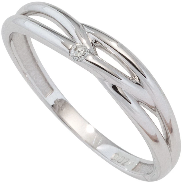 Bague Femme En Or Blanc 18 Carats Avec Aigue-marine Et Saphirs Blancs - Poids 6.6g - Neuf Avec étiquettes
