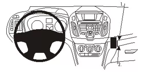 Brodit ProClip 854991 Montagekonsole für Ford Transit Connect ab Baujahr 2014