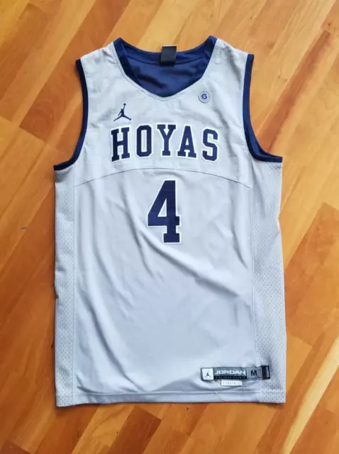 Nike Jordan Brand Georgetown Hoyas Gray NCAA Basketball Jersey Size Medium