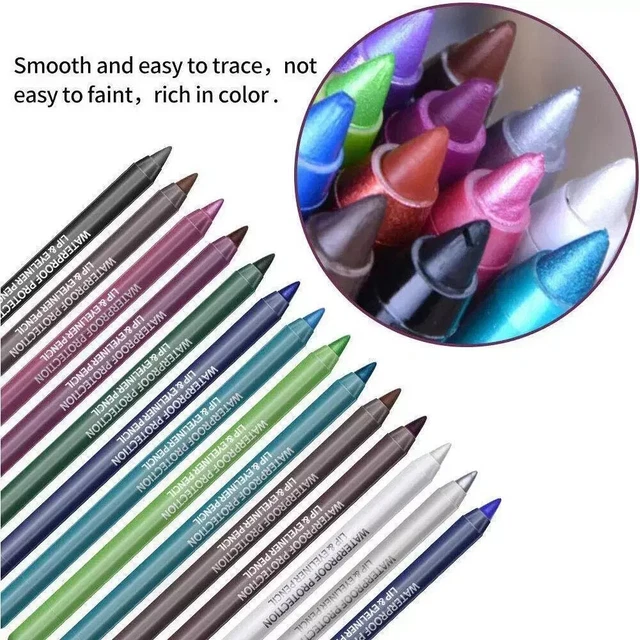 12 Lip Liner Stifte – Lang Anhaltend, Vielseitig Als Lippen- & Eyeliner Nutzbar