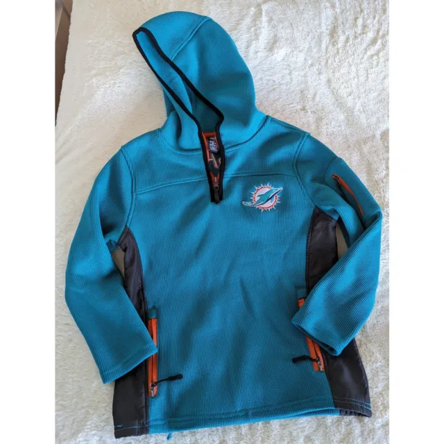 Miami Dolphins Hooded Knit Pullover Size Youth Medium (10-12)