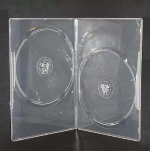 7mm Slim Clear Double CD/DVD Case, 86 Pieces (2 Discs Capacity per Case)