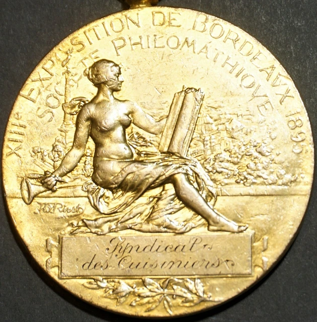 MÉDAILLE ART NOUVEAU "MARIANNE CUIRASSEE COQ" par Louis BOTTEE EUR 25